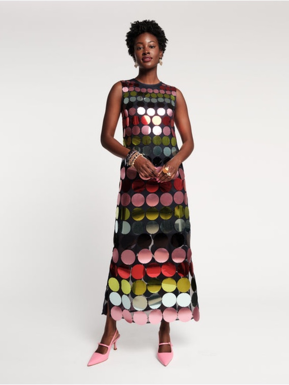FRANCES VALENTINE X ATLANTIC-PACIFIC Sequin Maxi Dress Size Small NWT - Picture 3 of 16